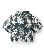 Load image into Gallery viewer, Palm Trees Crop Shirt and Palazzo Co-ord set - Offwhite
