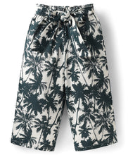 Load image into Gallery viewer, Palm Trees Crop Shirt and Palazzo Co-ord set - Offwhite