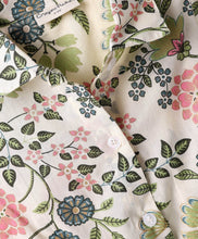 Load image into Gallery viewer, Floral Crop Shirt and Belted Short Cotton Set