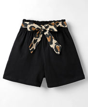 Load image into Gallery viewer, Leopard Crop Shirt and Belted Short Cotton Set
