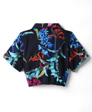 Load image into Gallery viewer, Floral Crop Shirt and Belted Short Set
