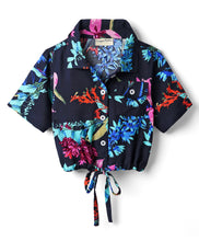 Load image into Gallery viewer, Floral Crop Shirt and Belted Short Set
