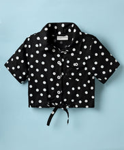 Load image into Gallery viewer, Polka Crop Shirt and Belted Short Set
