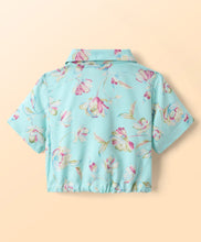 Load image into Gallery viewer, Floral Crop Shirt and Belted Short Set