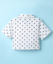 Load image into Gallery viewer, Polka Crop Shirt and Belted Short Cotton Set
