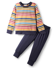 Load image into Gallery viewer, Striped Printed Tshirt Jogger Cotton Set