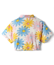 Load image into Gallery viewer, Floral Shirt Style Crop Top Belted Palazzo Co-ord Set