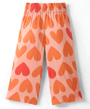 Load image into Gallery viewer, Hearts Shirt Style Crop Top Belted Palazzo Co-ord Set