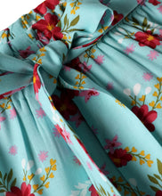 Load image into Gallery viewer, Floral Shirt Style Crop Top Belted Palazzo Co-ord Set