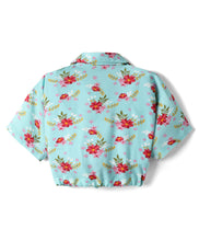 Load image into Gallery viewer, Floral Shirt Style Crop Top Belted Palazzo Co-ord Set
