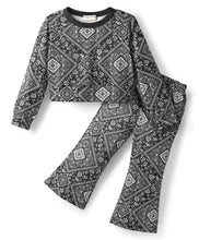 Load image into Gallery viewer, Abstract Printed Crop Top and Pant Co-ord Set
