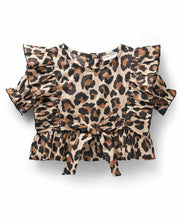 Load image into Gallery viewer, Leopard Print Frilled Crop Top and Pant Cotton Set