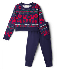 Load image into Gallery viewer, Jacquard Printed Full Sleeves Tshirt Jogger Set
