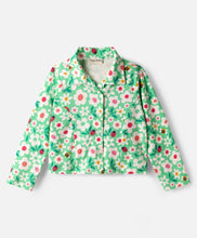 Load image into Gallery viewer, Floral Collar Crop Top with Culotte Pant Set