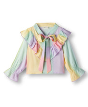 Load image into Gallery viewer, Tie Dye Frilled Top with Waffle Culotte Pant Set