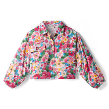 Load image into Gallery viewer, Floral Printed Collar Top with Culotte Pant Set
