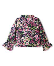 Load image into Gallery viewer, Floral Printed Frilled Top with Waffle Culotte Pant Set