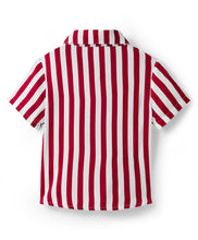 Load image into Gallery viewer, Striped Printed Shirt and Waffle Knit Pant Set
