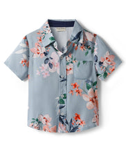 Load image into Gallery viewer, Floral Printed Shirt and Waffle Knit Pant Set