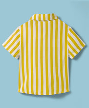 Load image into Gallery viewer, Striped Printed Shirt and Waffle Knit Pant Set
