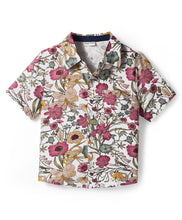 Load image into Gallery viewer, Floral Printed Shirt and Waffle Knit Pant Set