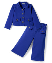 Load image into Gallery viewer, Waffle Knit Solid Color Jacket and Culotte Pant Co-ord Set
