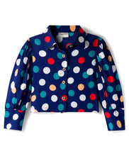 Load image into Gallery viewer, Polka Printed Woven Top and Waffle Culotte Pant Set
