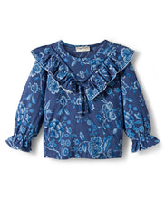 Load image into Gallery viewer, Cotton Floral Printed Ruffled Top and Culotte Pant Set
