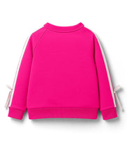 Load image into Gallery viewer, Solid Terry Side Taped with Bow Sweatshirt and Pant Co-ord Set