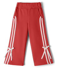 Load image into Gallery viewer, Solid Terry Side Taped with Bow Sweatshirt and Pant Co-ord Set