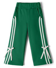 Load image into Gallery viewer, Solid Terry Side Taped with Bow Sweatshirt and Pant Co-ord Set