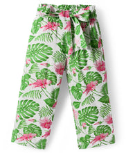 Load image into Gallery viewer, Floral Shirt Style Crop Top Belted Palazzo Co-ord Set