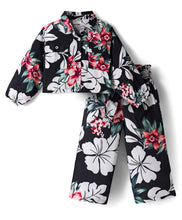 Load image into Gallery viewer, Floral Printed Crop Top Belted Palazzo Co-ord Set