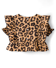 Load image into Gallery viewer, Leopard Print Frilled Top and Culotte Set