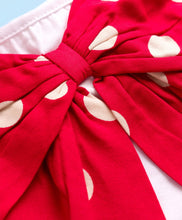 Load image into Gallery viewer, Solid Bow Applique Top Tiered Polka Skirt Set