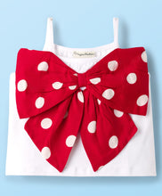 Load image into Gallery viewer, Solid Bow Applique Top Tiered Polka Skirt Set