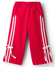 Load image into Gallery viewer, Solid Side Taped with Bow Crop Top and Pant Co-ord Set