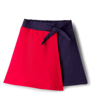 Load image into Gallery viewer, Color Block Cotton Solid Crop Top Skort Set