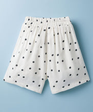 Load image into Gallery viewer, Solid Frilled Crop Top and Polka Skort Set