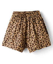 Load image into Gallery viewer, Round Neck Solid Crop Top Animal Print Skort Set