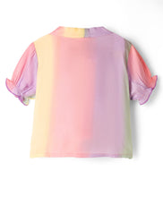 Load image into Gallery viewer, Ombre Printed Frilled Crop Top Culotte Pant Set