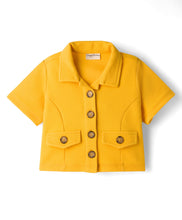 Load image into Gallery viewer, Solid Waffle Textured Crop Shirt Culotte Pant Co-ord Set