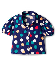 Load image into Gallery viewer, Polka Printed Crop Shirt Waffle Culotte Pant Set