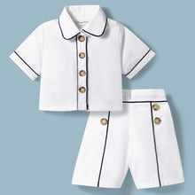 Load image into Gallery viewer, Solid Side Taped Shirt and Short Co-ord Set