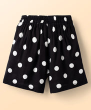 Load image into Gallery viewer, Solid Frilled Top with Bow Applique and Polka Skort Set