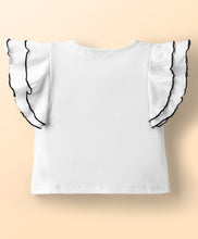 Load image into Gallery viewer, Solid Frilled Top with Bow Applique and Polka Skort Set