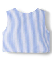 Load image into Gallery viewer, Cotton Seer Sucker Striped Jacket with Bow Pant Set