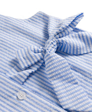Load image into Gallery viewer, Cotton Seer Sucker Striped Jacket with Bow Pant Set