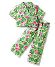Load image into Gallery viewer, Floral Printed Collar Top and Palazzo Co-ord Set