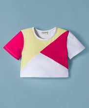 Load image into Gallery viewer, Cotton Color Block Short Sleeves Top Skort Set